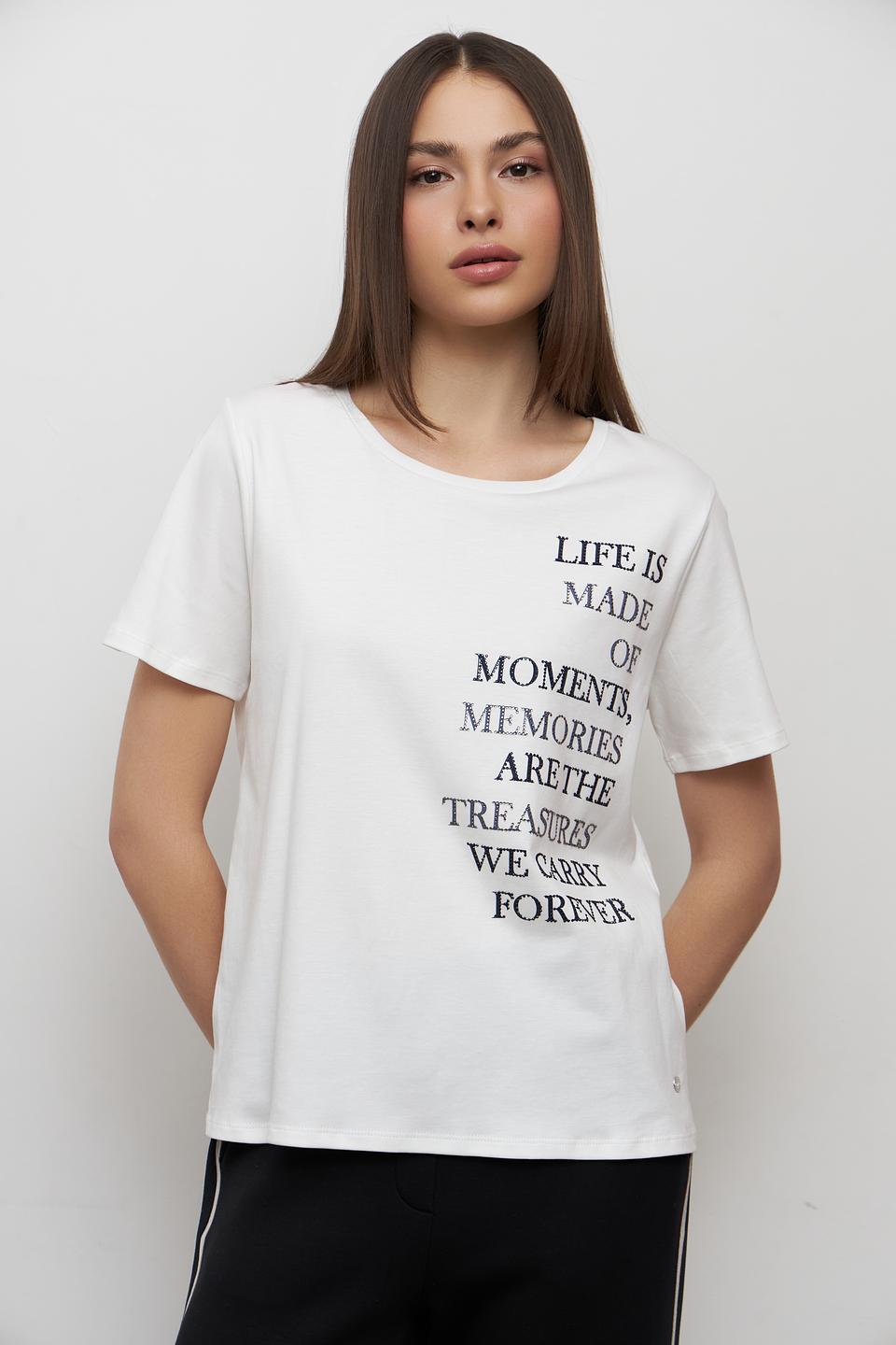 Футболка Monari с принтом белый