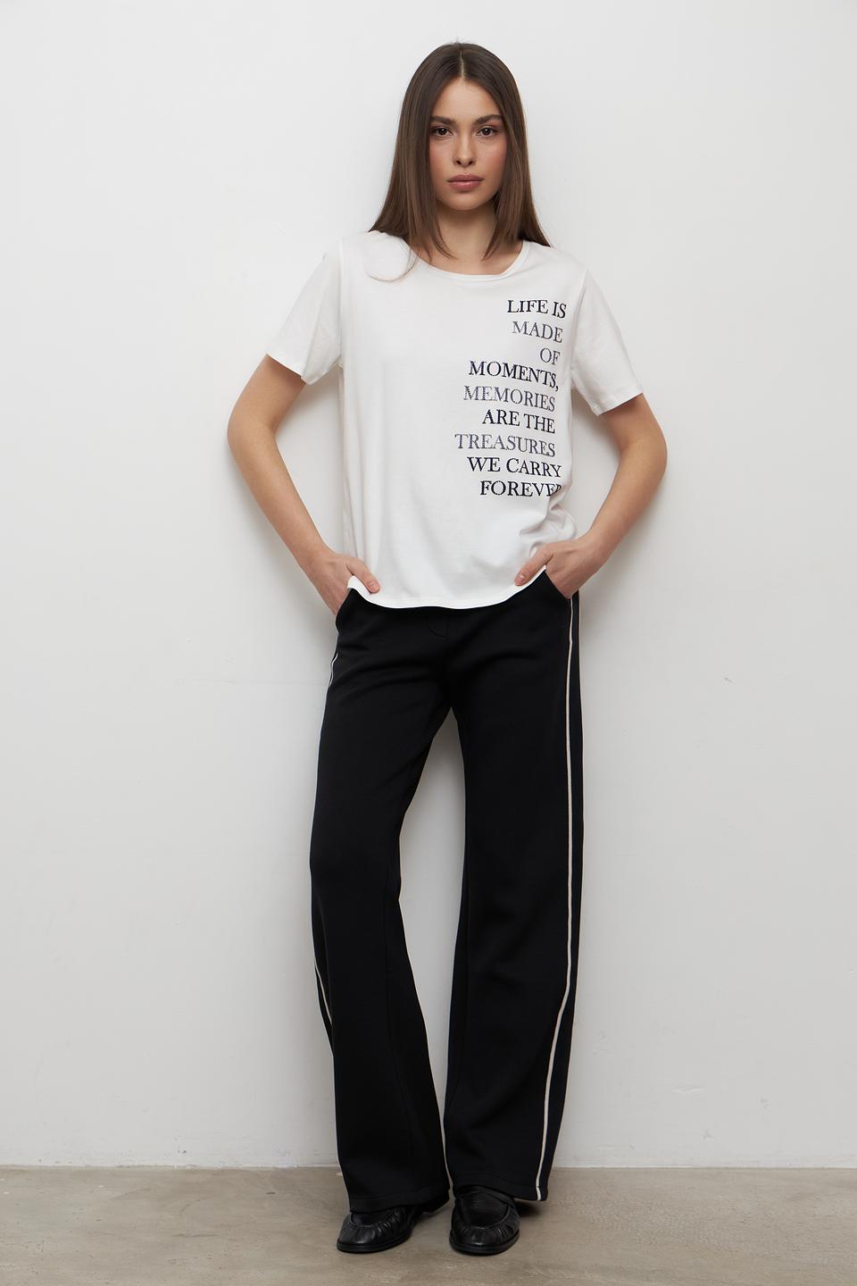 Футболка Monari с принтом белый