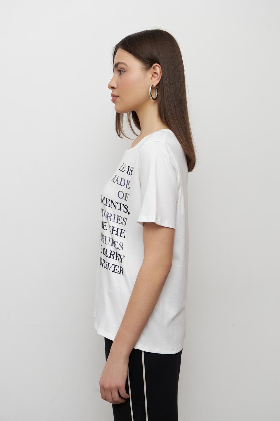 Футболка Monari с принтом белый
