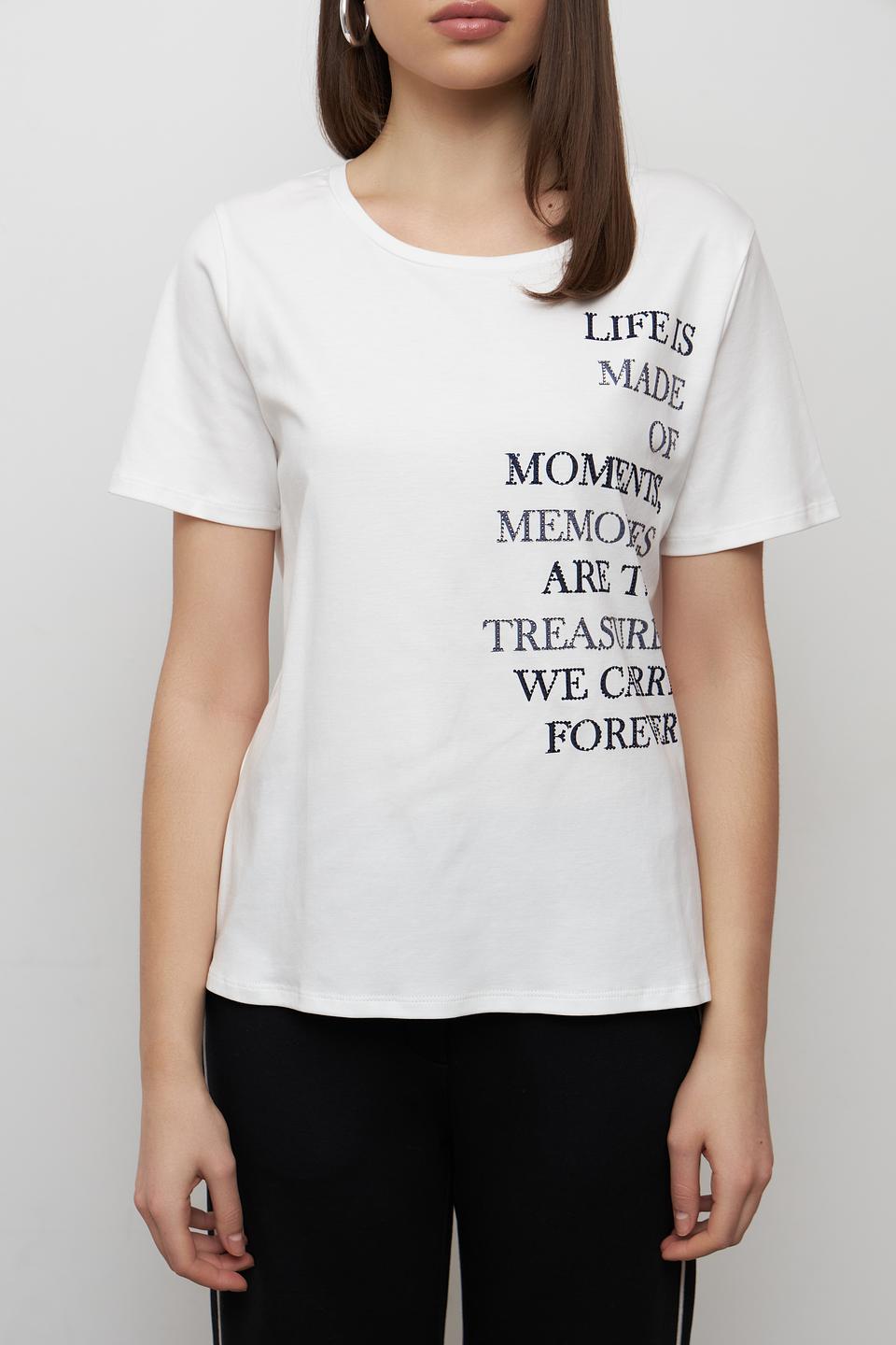 Футболка Monari с принтом белый