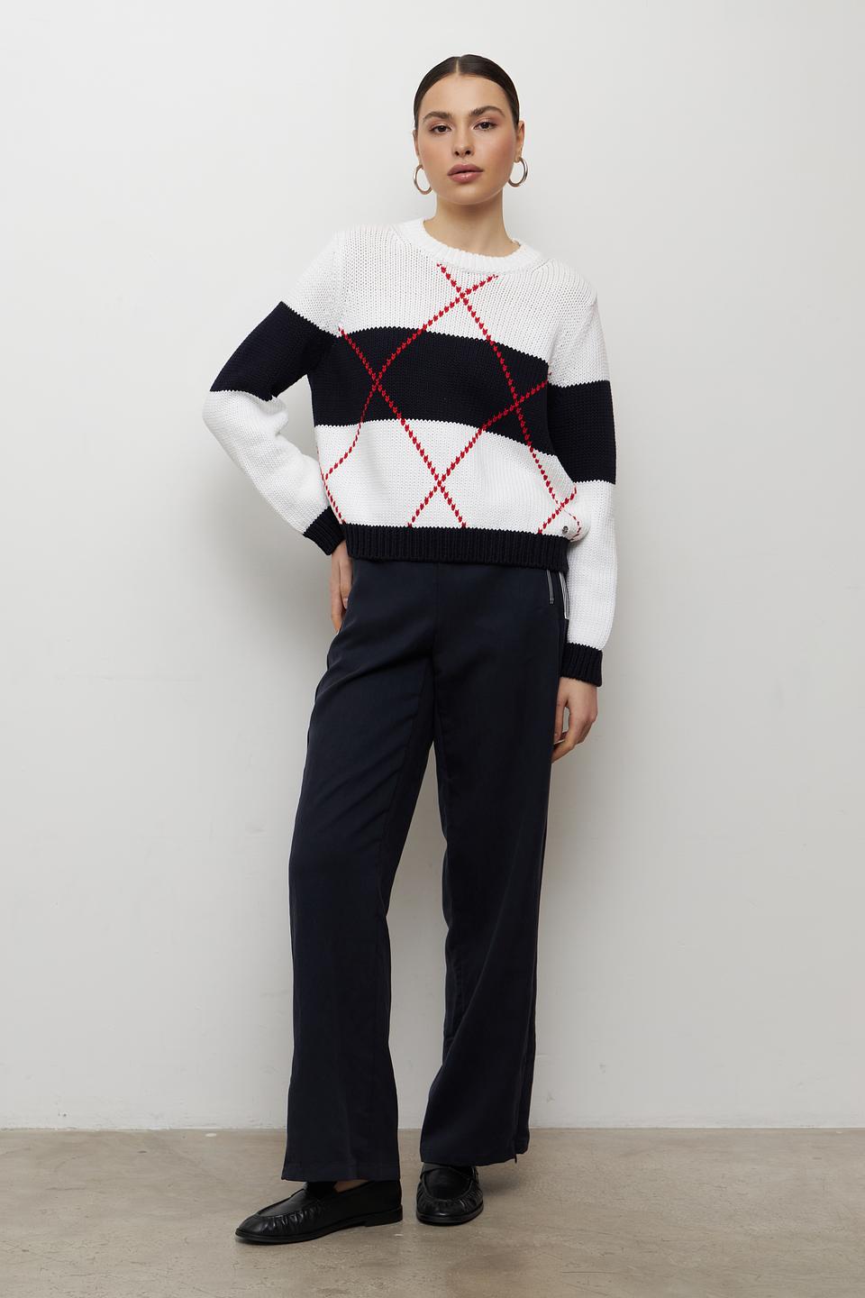 Пуловер Monari в полоску