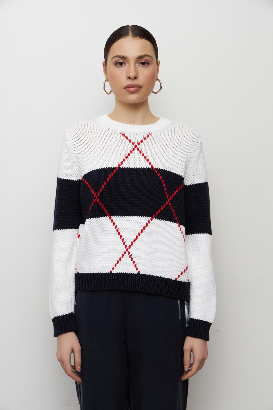 Пуловер Monari в полоску