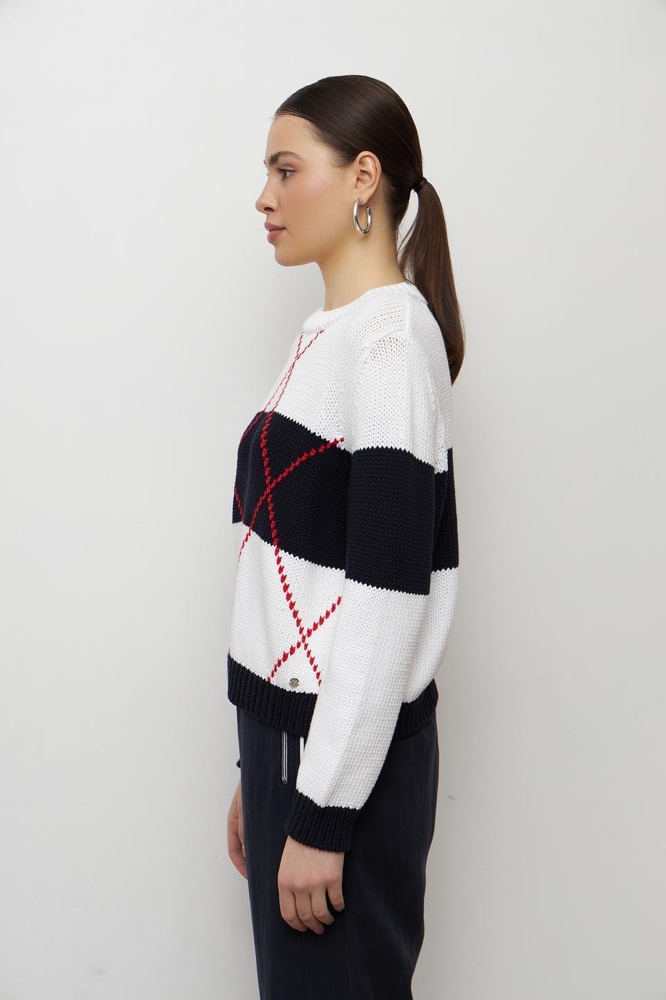 Пуловер Monari в полоску