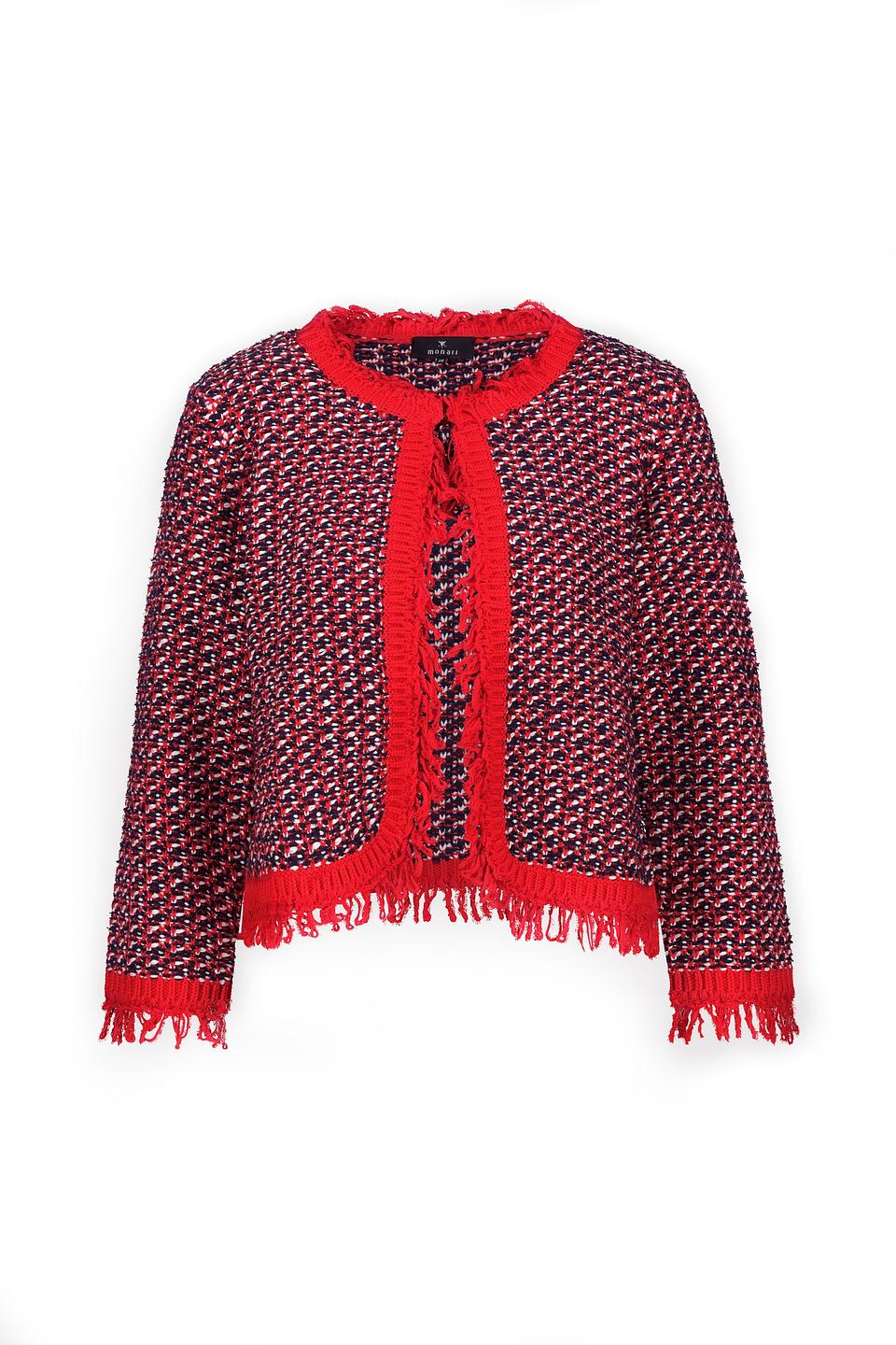 Жакет Monari с бахромой красный
