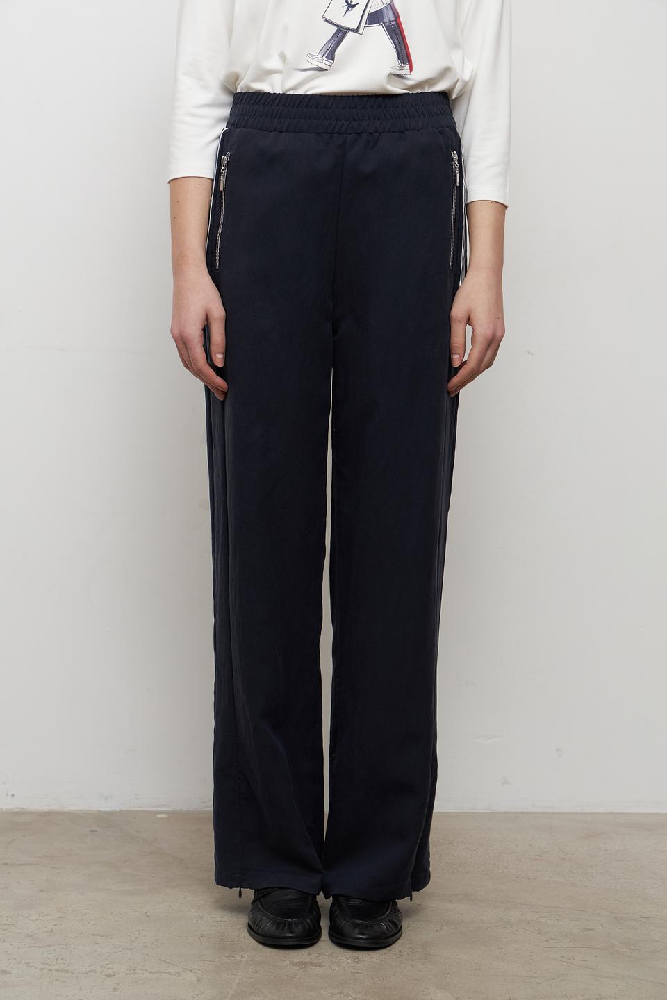 Брюки Monari клёш тёмно-синие