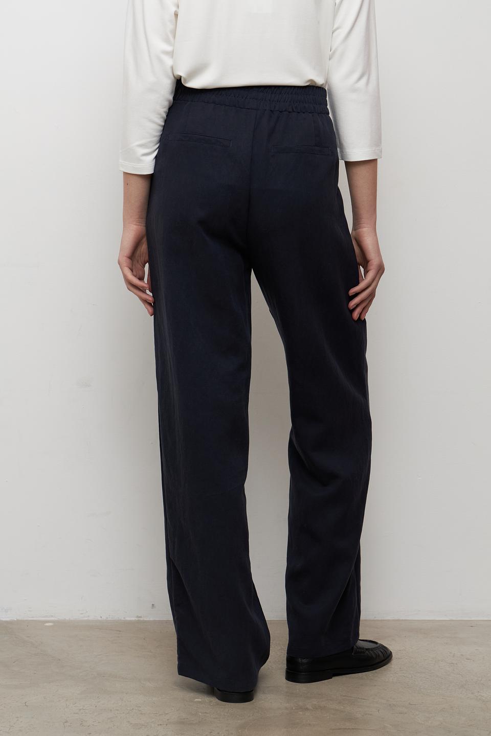 Брюки Monari клёш тёмно-синие