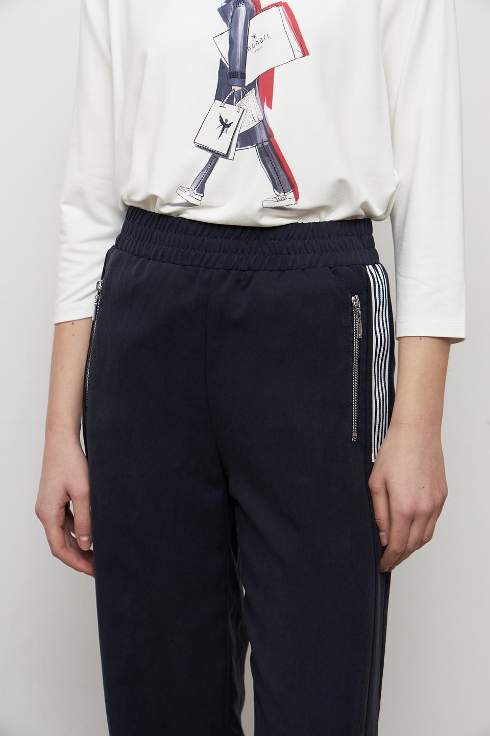 Брюки Monari клёш тёмно-синие