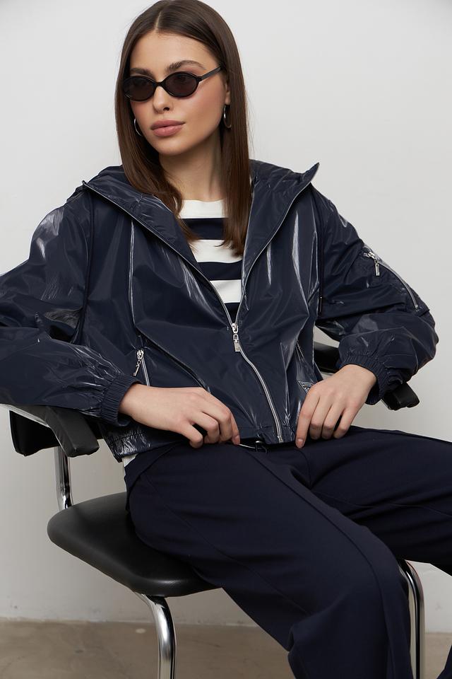 Куртка Monari синяя с капюшоном