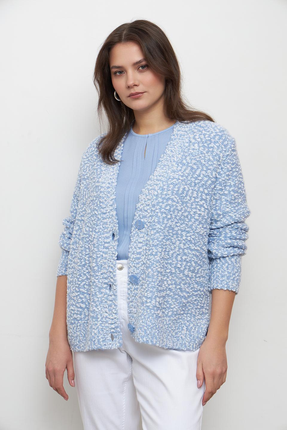 Жакет Olsen вязаный голубой