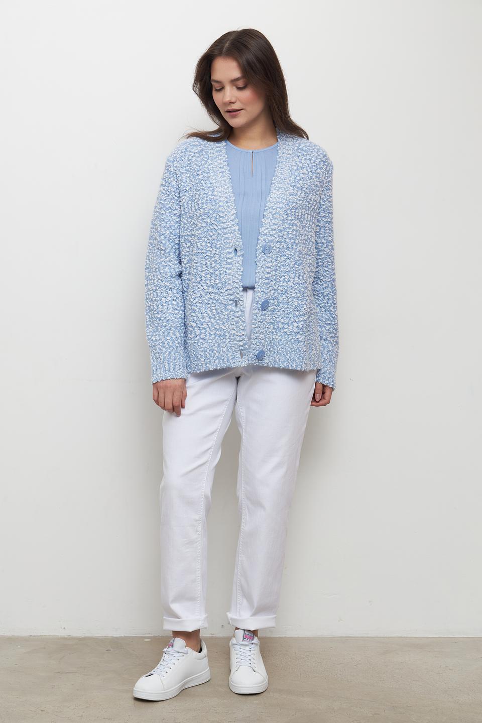 Жакет Olsen вязаный голубой