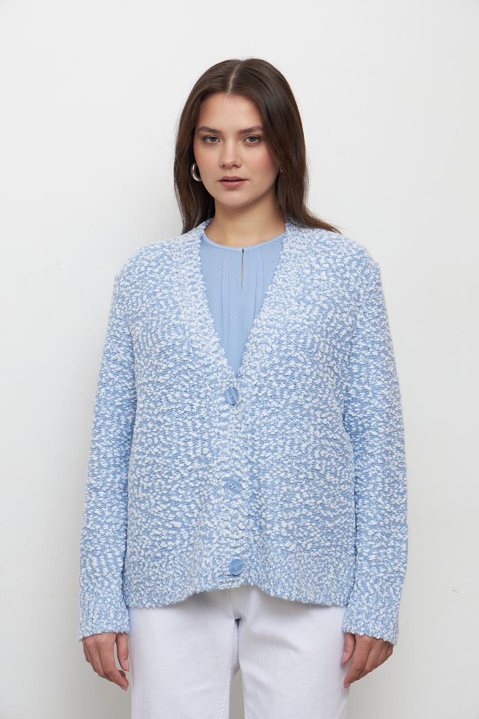 Жакет Olsen вязаный голубой
