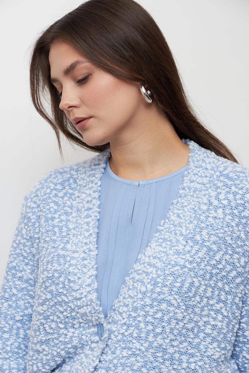 Жакет Olsen вязаный голубой