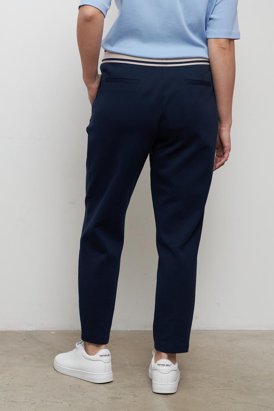 Брюки Olsen темно-синие с поясом