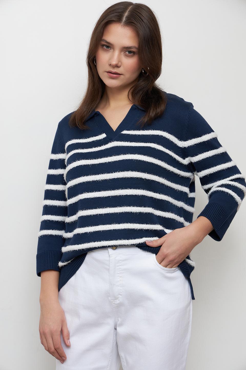 Пуловер Rabe collection в полоску