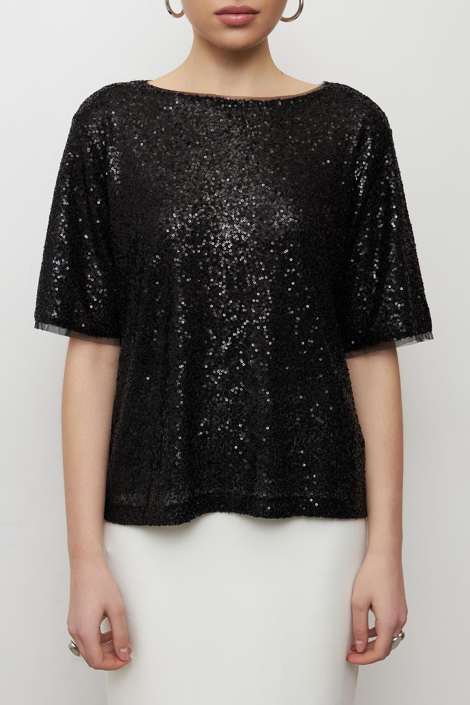 Блуза Monari чёрная с пайетками