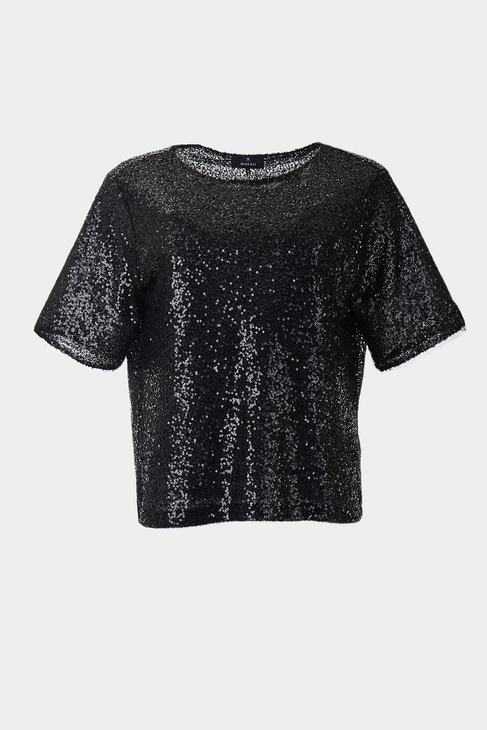 Блуза Monari чёрная с пайетками