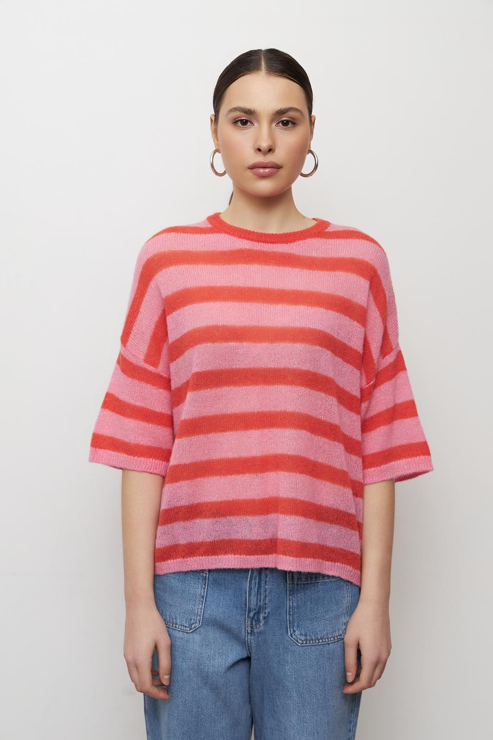 Пуловер Lecomte в полоску