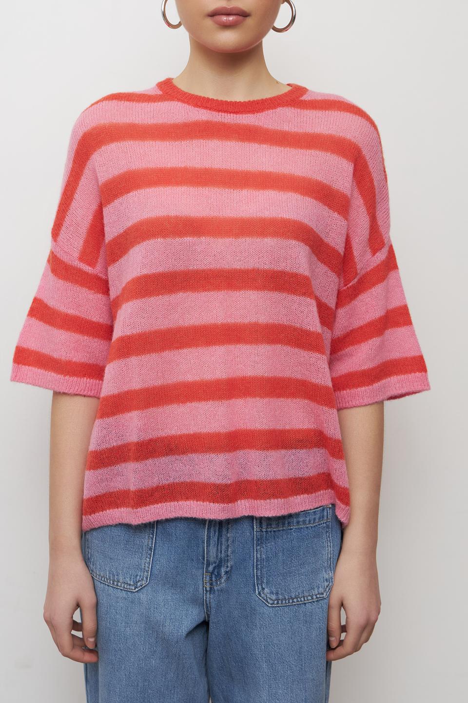 Пуловер Lecomte в полоску