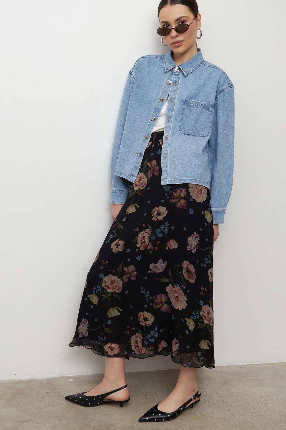 Юбка Oui с цветочным принтом