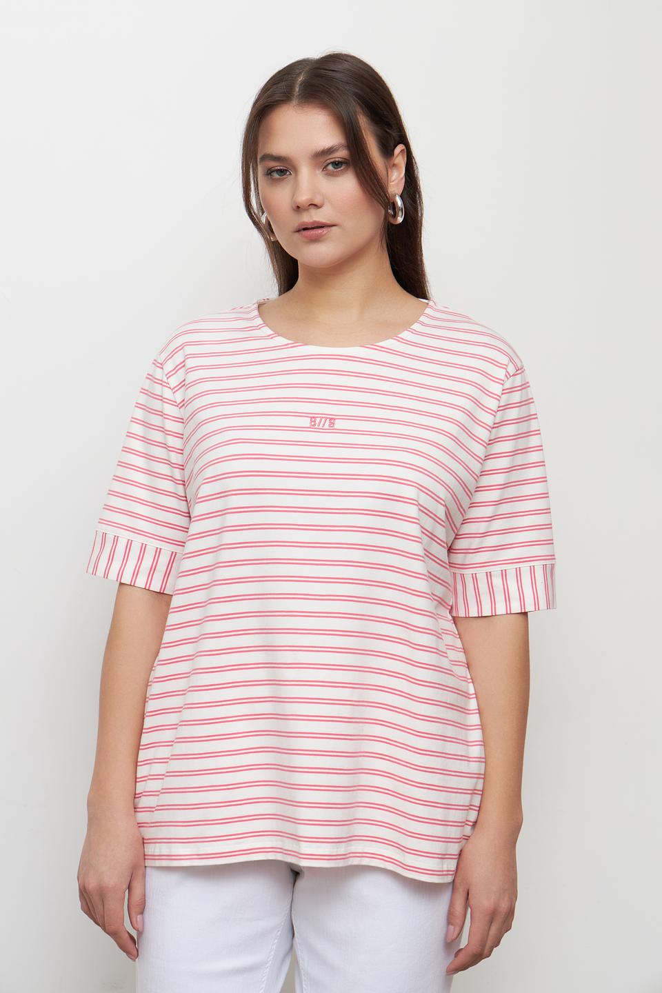 Футболка Bianca в полоску белая
