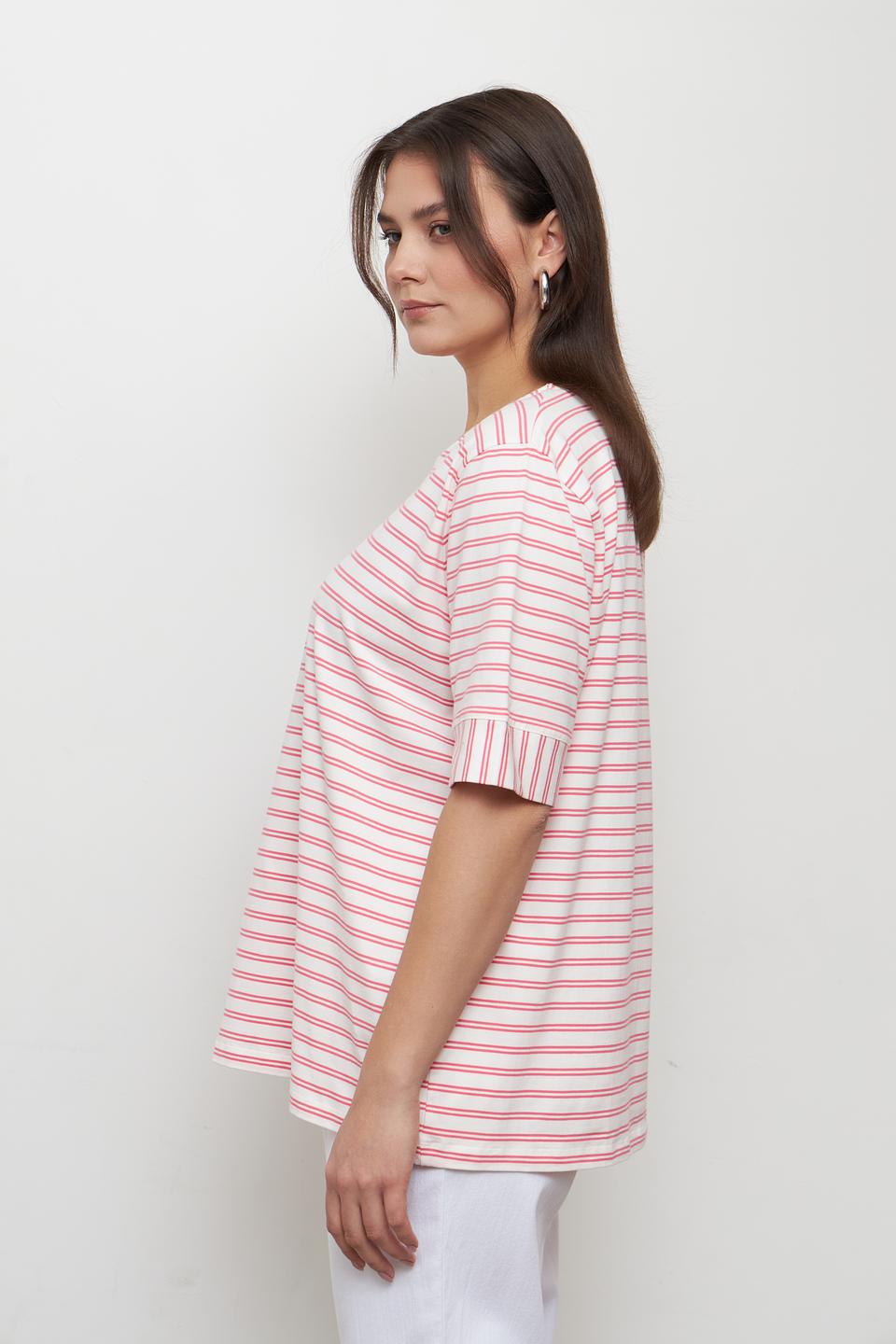 Футболка Bianca в полоску белая