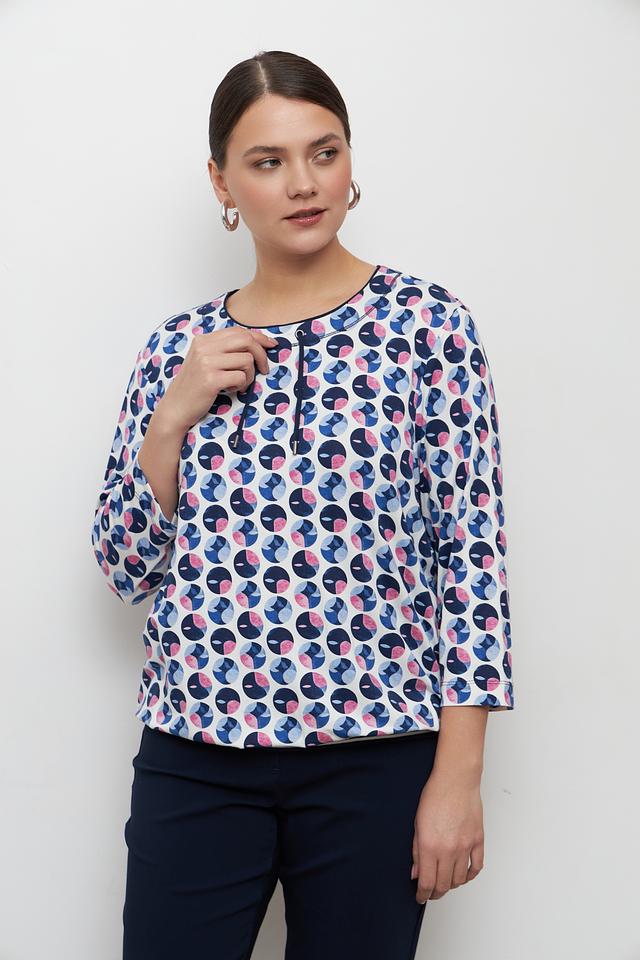 Блуза Olsen с принтом в горошек