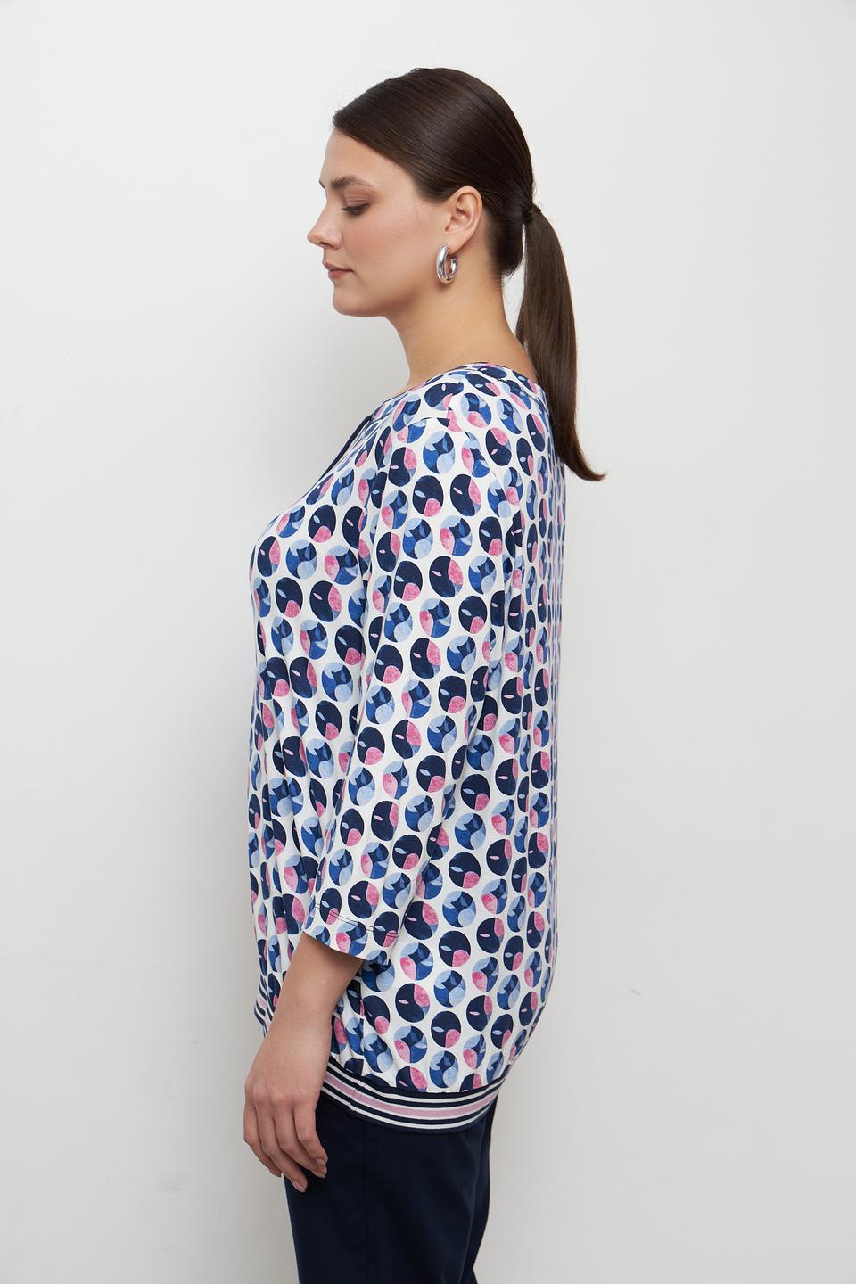 Блуза Olsen с принтом в горошек