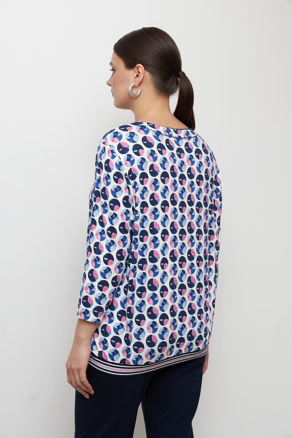 Блуза Olsen с принтом в горошек