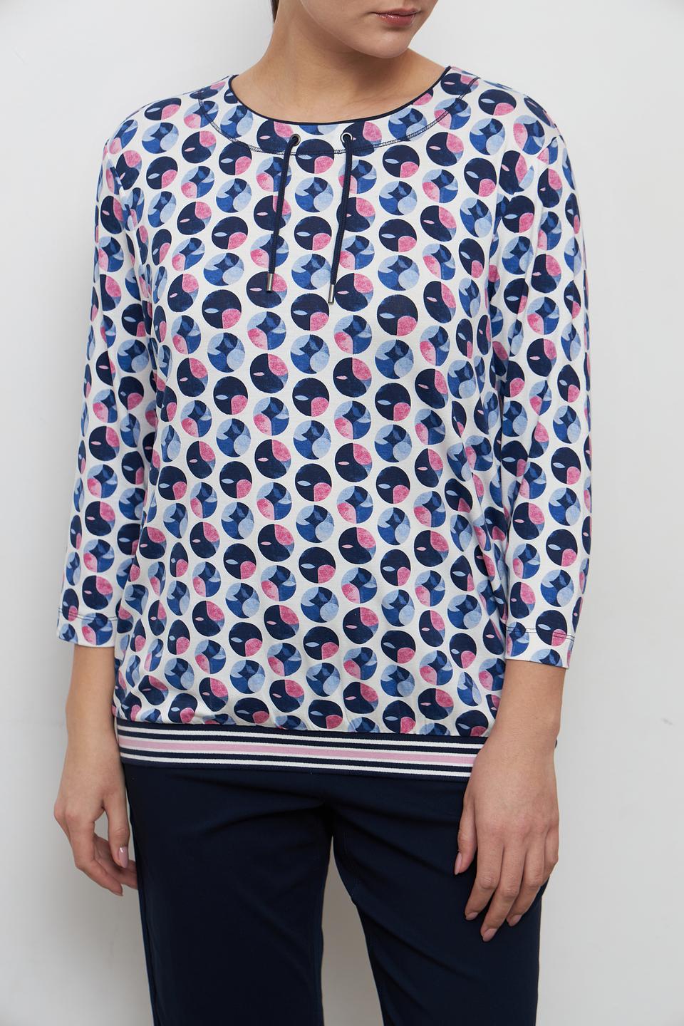 Блуза Olsen с принтом в горошек