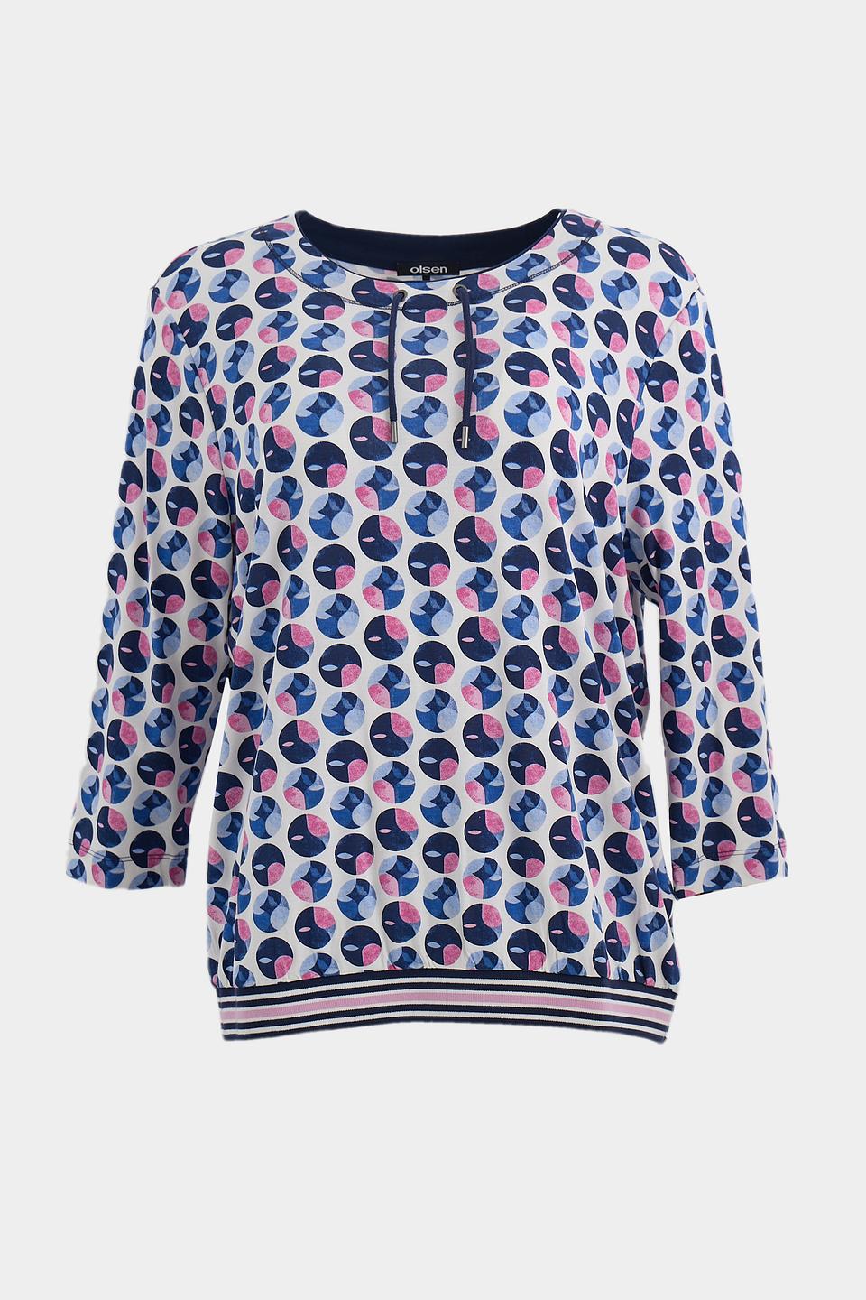 Блуза Olsen с принтом в горошек