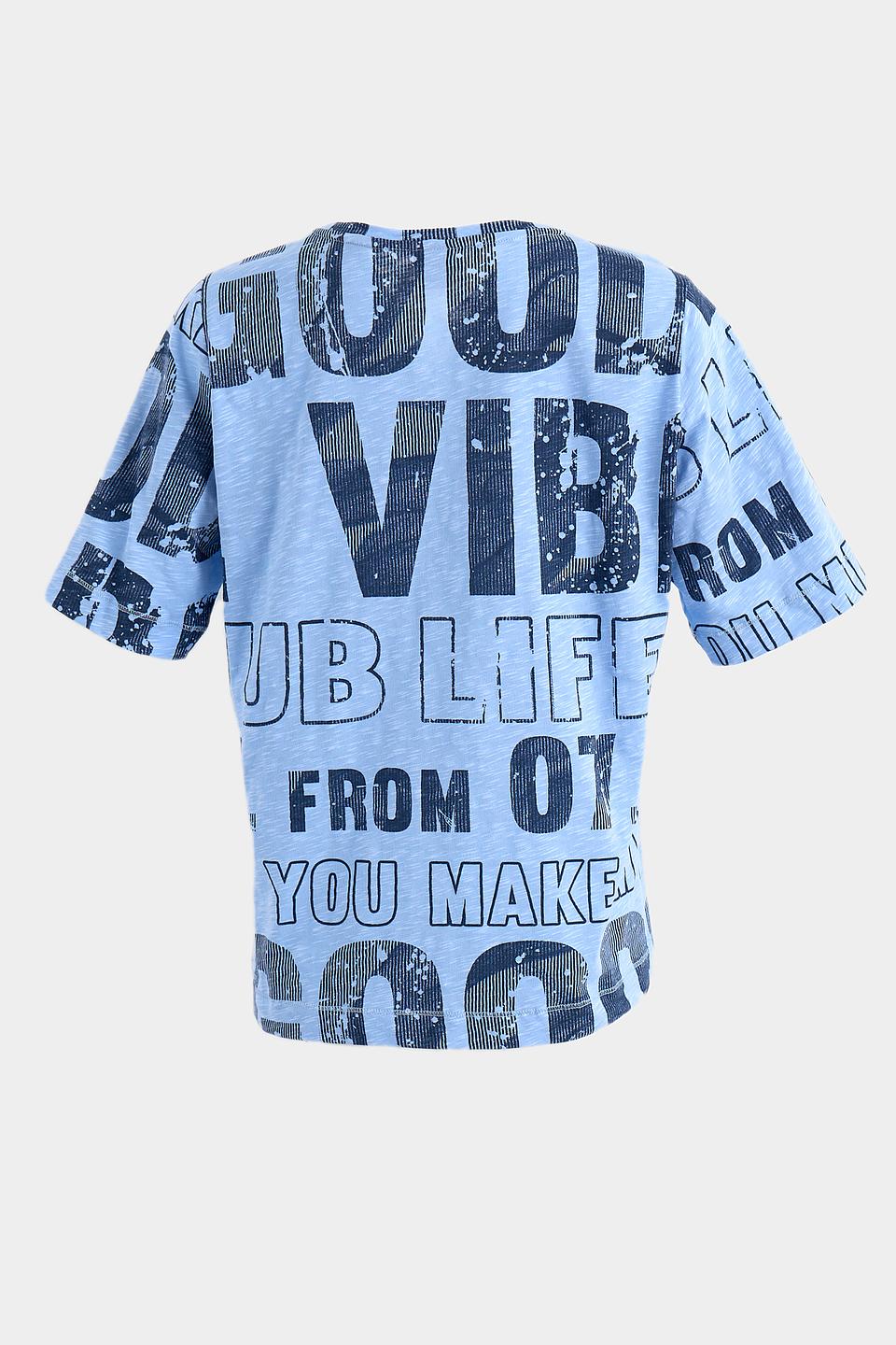 Футболка Rabe collection с принтом голубой