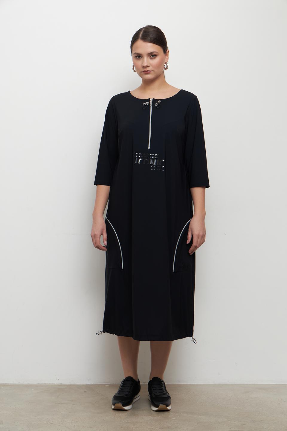 Платье Doris Streich чёрное с молнией