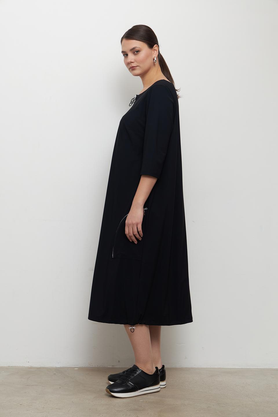Платье Doris Streich чёрное с молнией