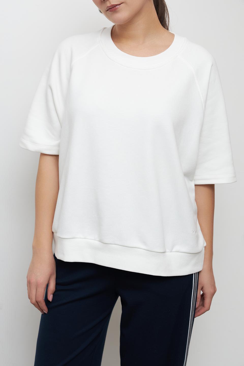 Пуловер Catnoir белый с коротким рукавом