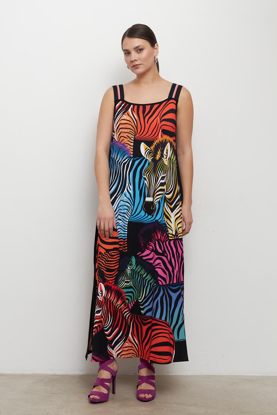 Платье Doris Streich принт зебра
