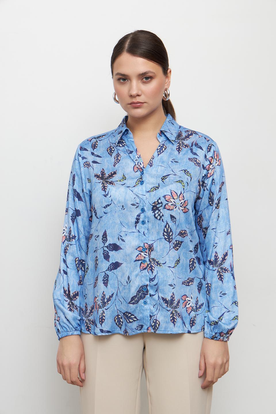 Блуза Bianca с цветочным принтом