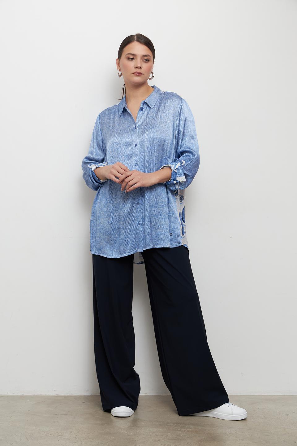 Брюки палаццо Doris Streich темно-синие