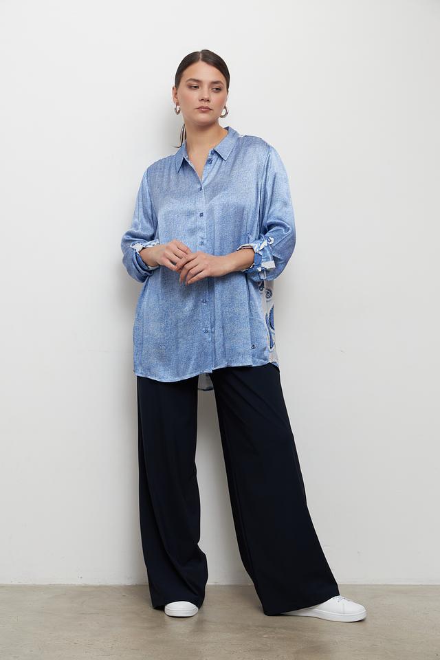 Брюки палаццо Doris Streich темно-синие