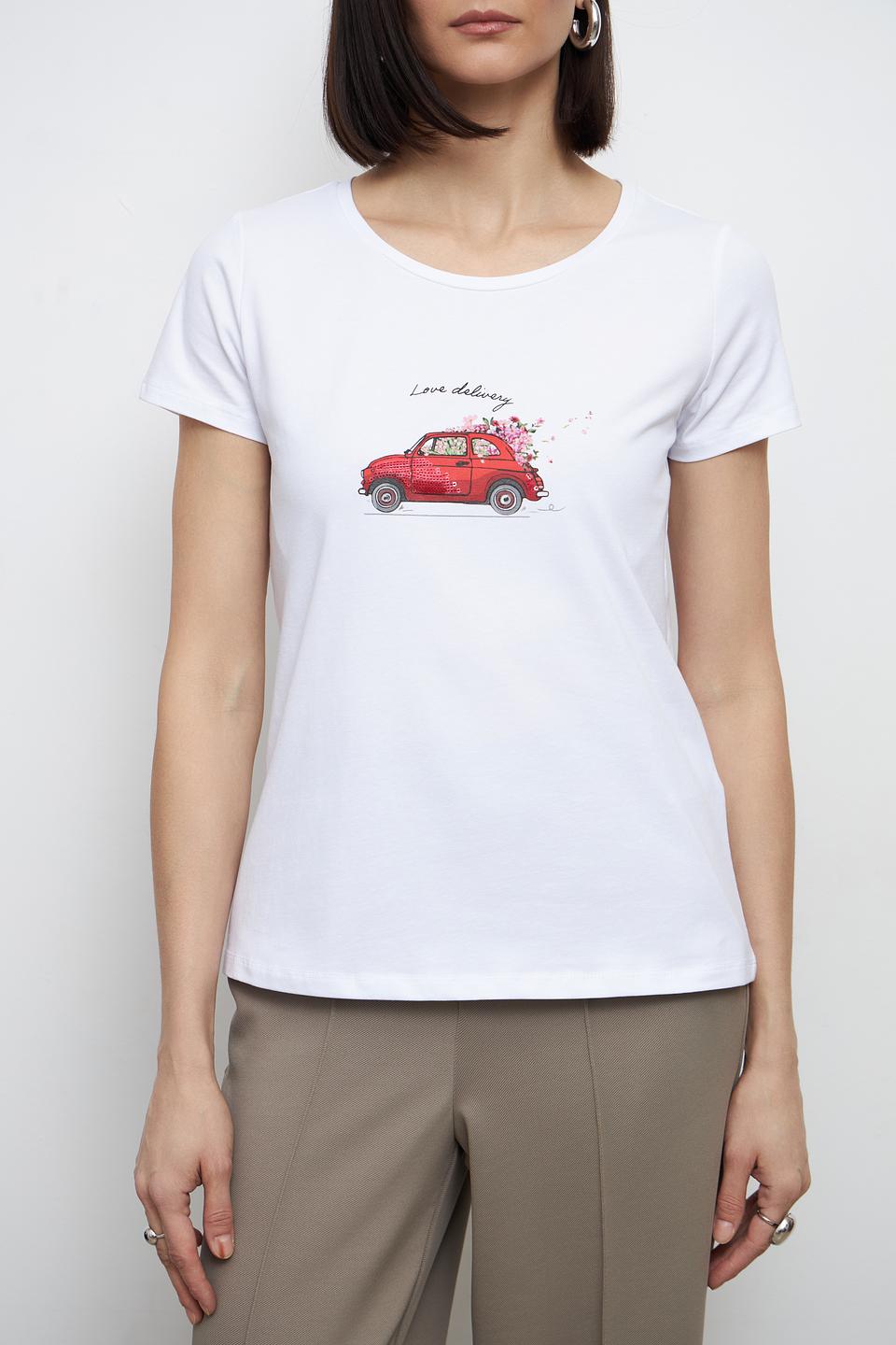 Футболка MORE and MORE с принтом