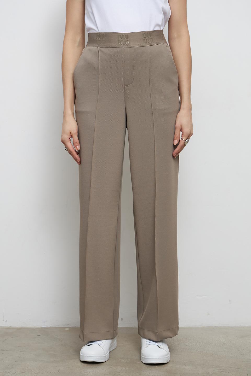 Брюки Oui палаццо бежевые