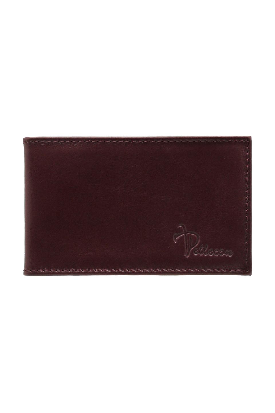 Кошелек Pellecon кожаный бордовый