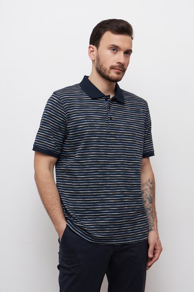 Поло Casa Moda в полоску синий