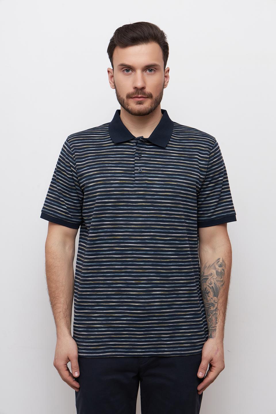 Поло Casa Moda в полоску синий