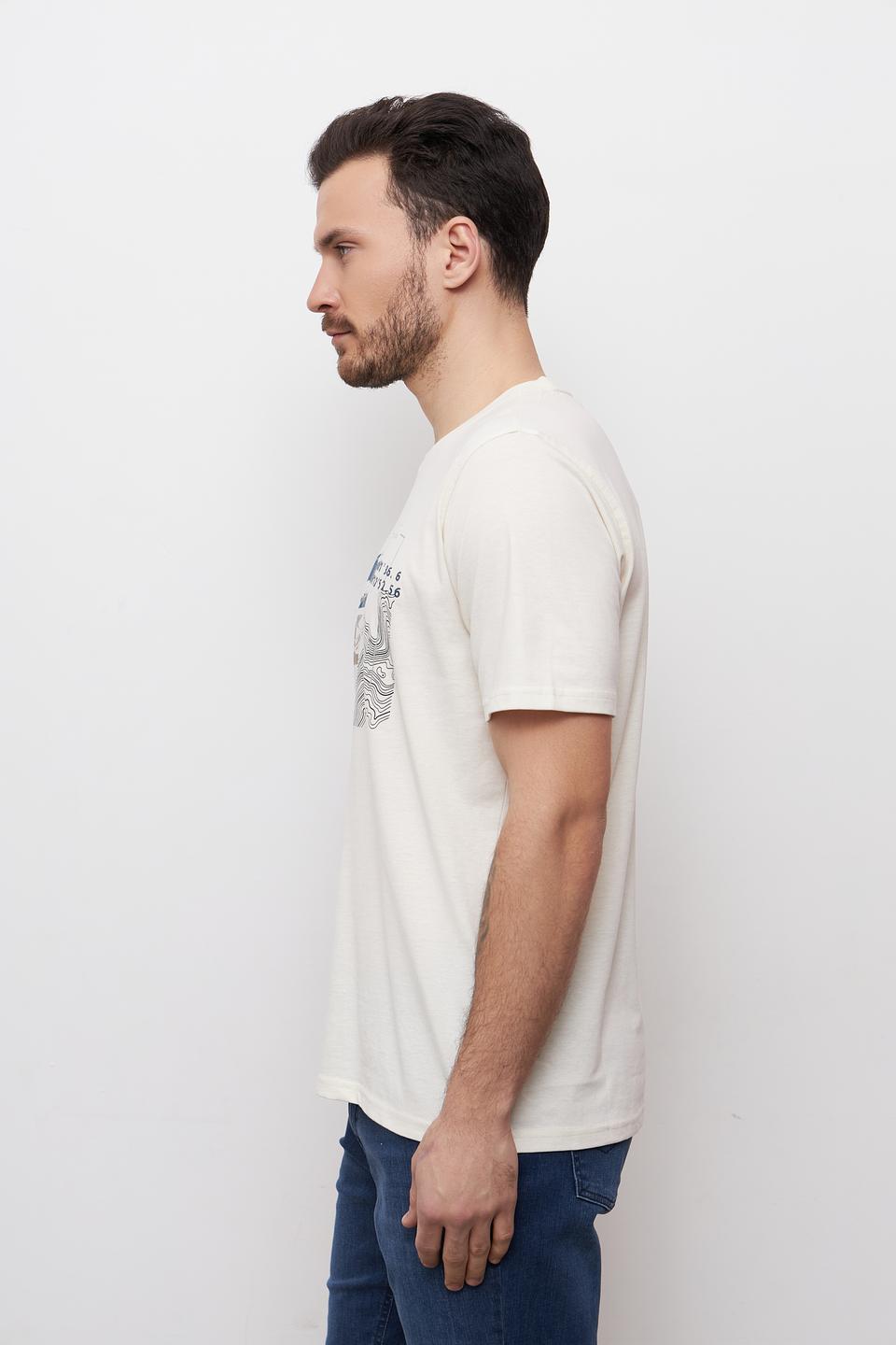 Футболка Casa Moda с принтом бежевая