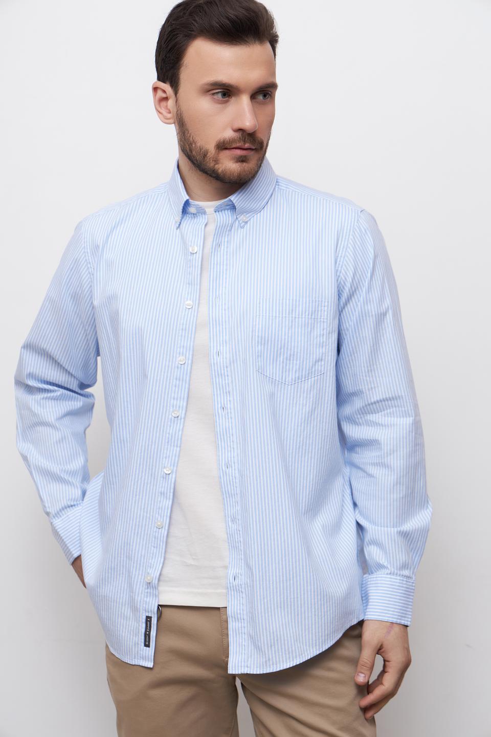 Рубашка Casa Moda в полоску голубую