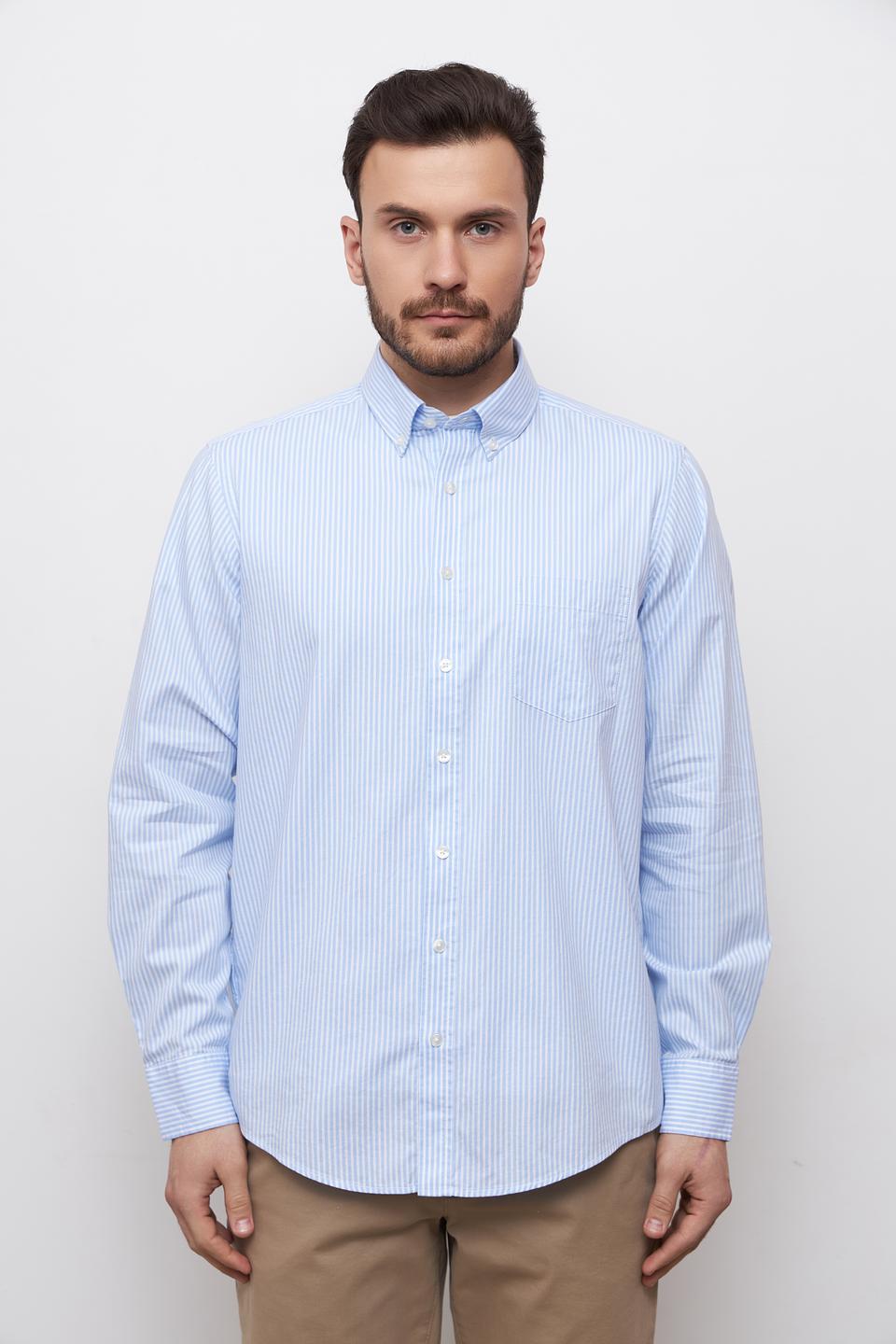 Рубашка Casa Moda в полоску голубую