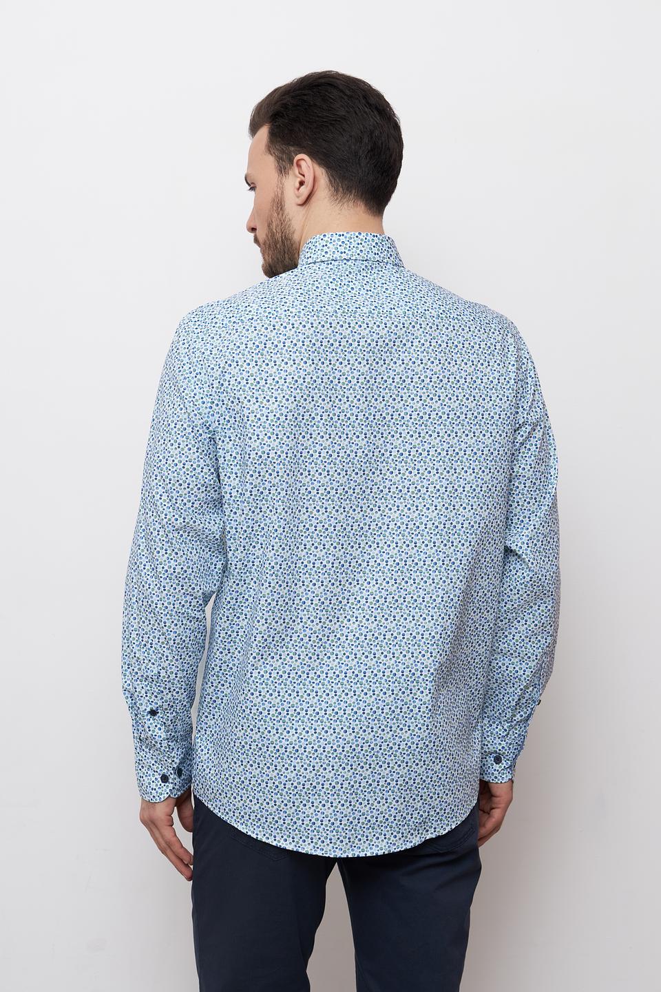 Рубашка Casa Moda с принтом голубой