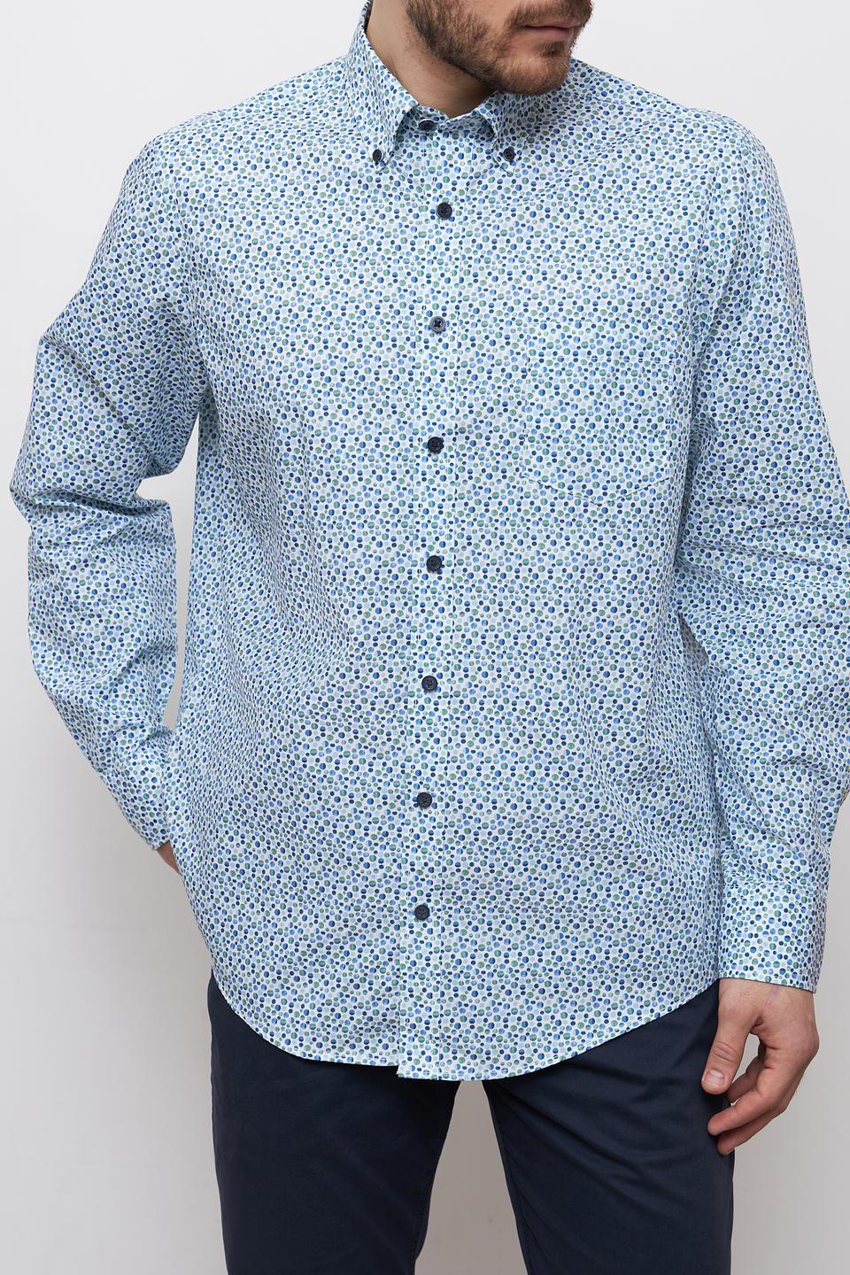 Рубашка Casa Moda с принтом голубой
