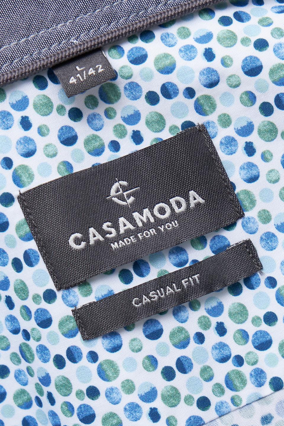 Рубашка Casa Moda с принтом голубой