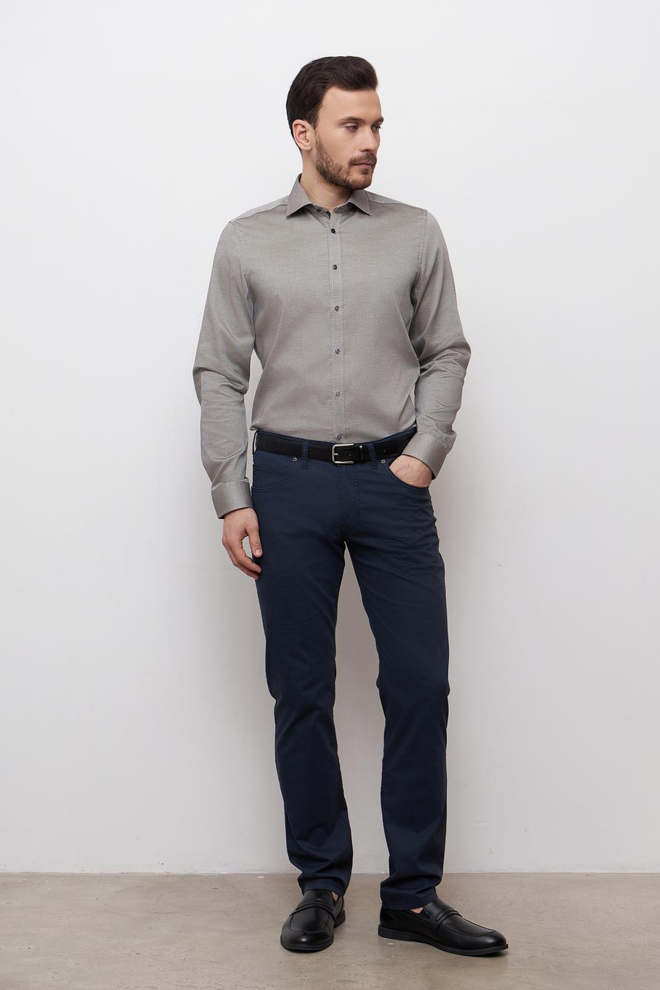 Рубашка Venti серая приталенная